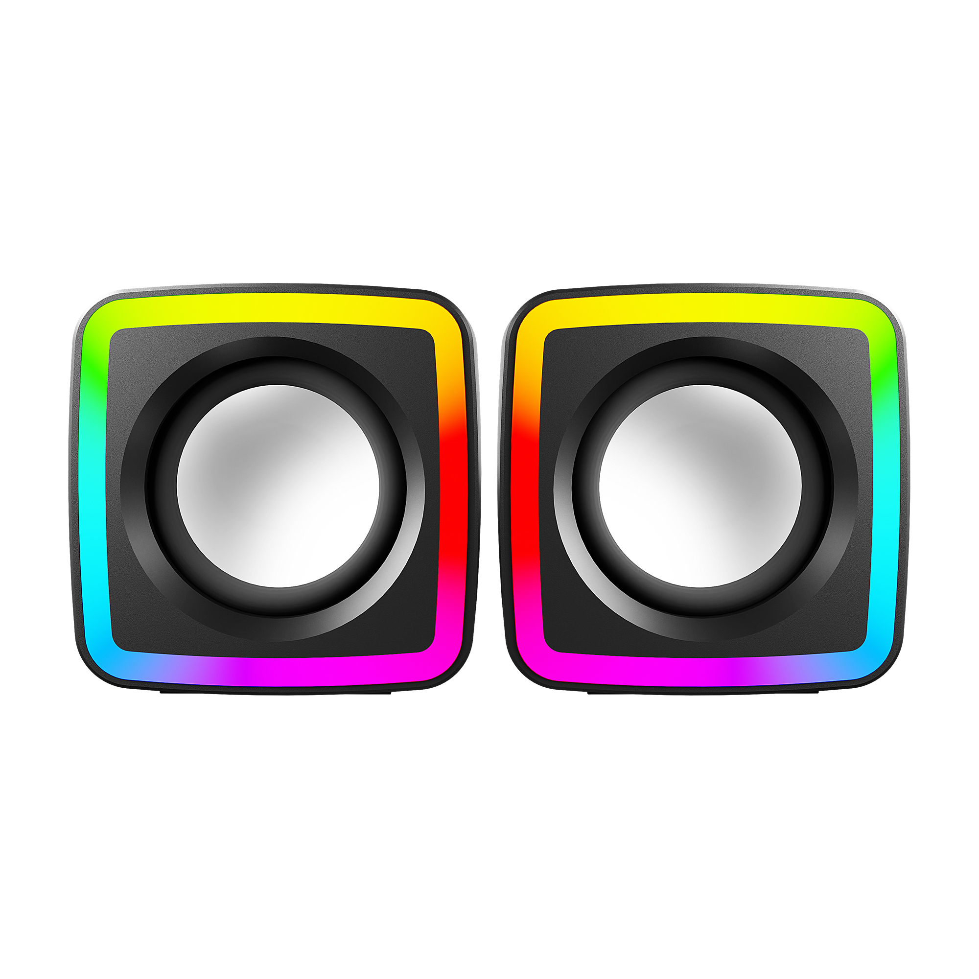 WESDAR Mini RGB Desktop Speakers - Dynamic RGB Lighting