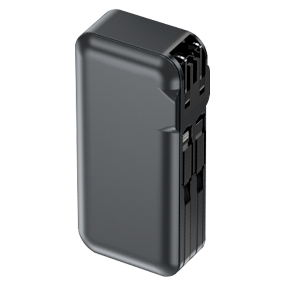 10000mAh Capacity Power Bank Fast Charging with Dual Cable US Plug