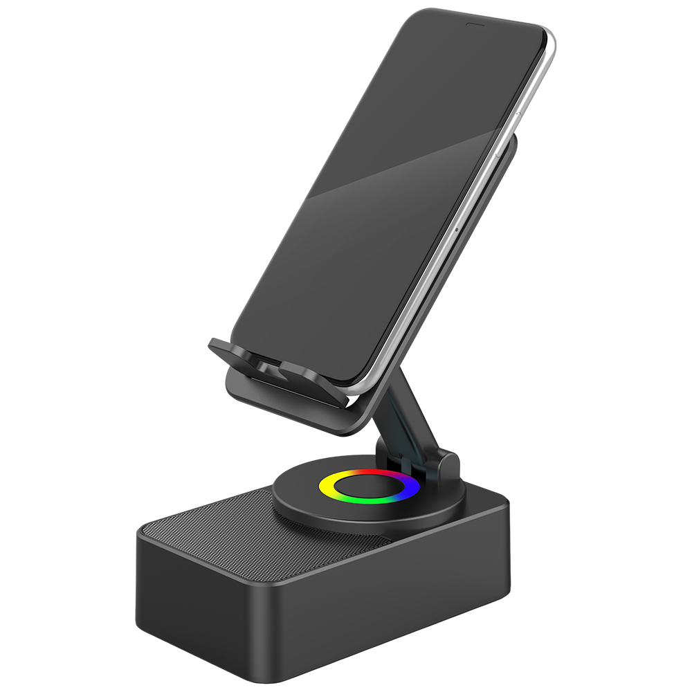 360 Degree Phone Stand with RGB Light Wireless Bluetooth TWS Speakers Power Banks