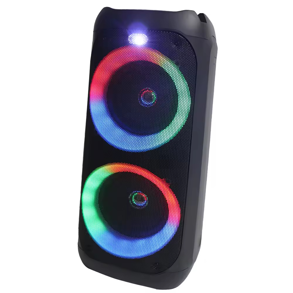 WESDAR Double Horn Wireless Bluetooth Speakers With RGB Light Strong Bass Sound